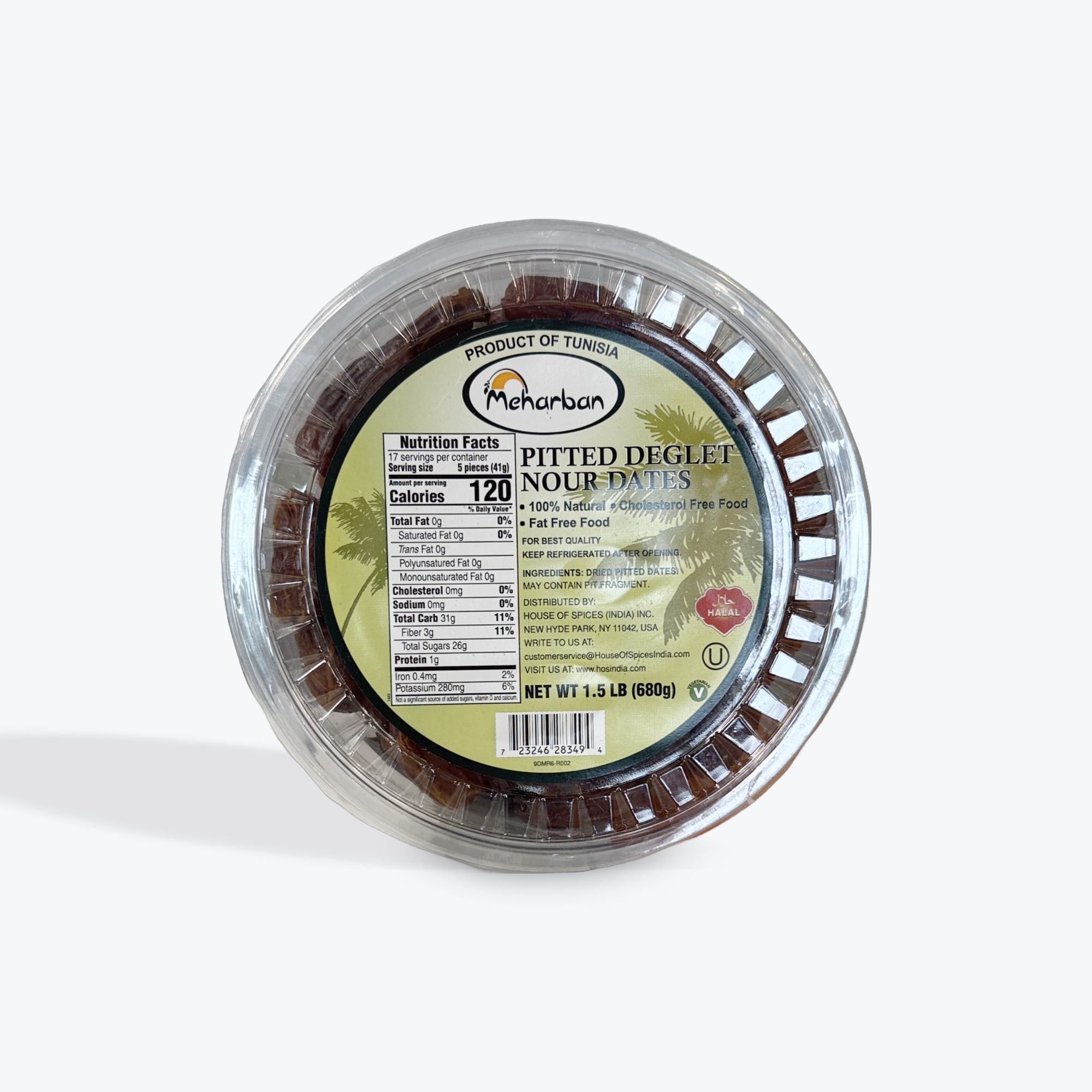 Meharban Pitted Deglet Nour Dates 1.5 lB