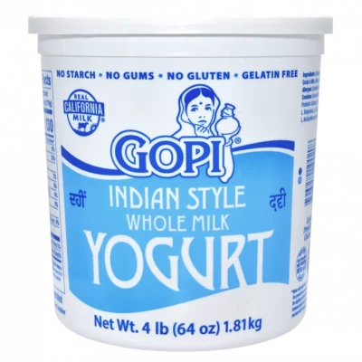 Gopi Indian style whole milk yogurt 4lb