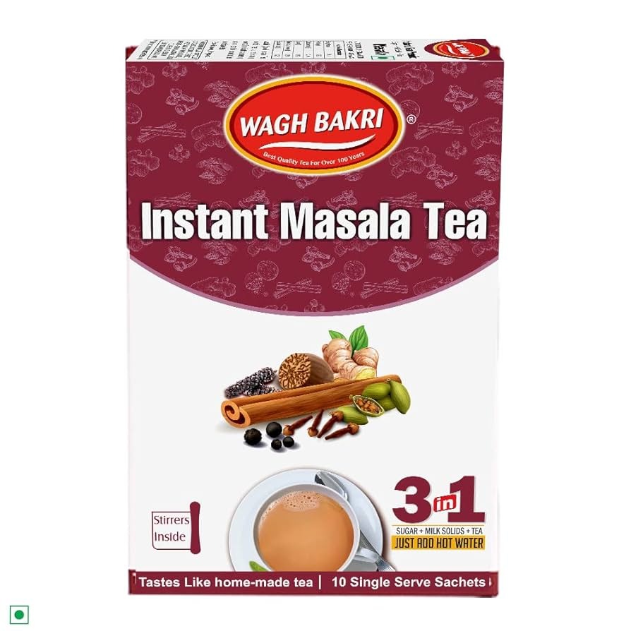 Instant Masala Tea 10 Sachet - Wagh Bakri