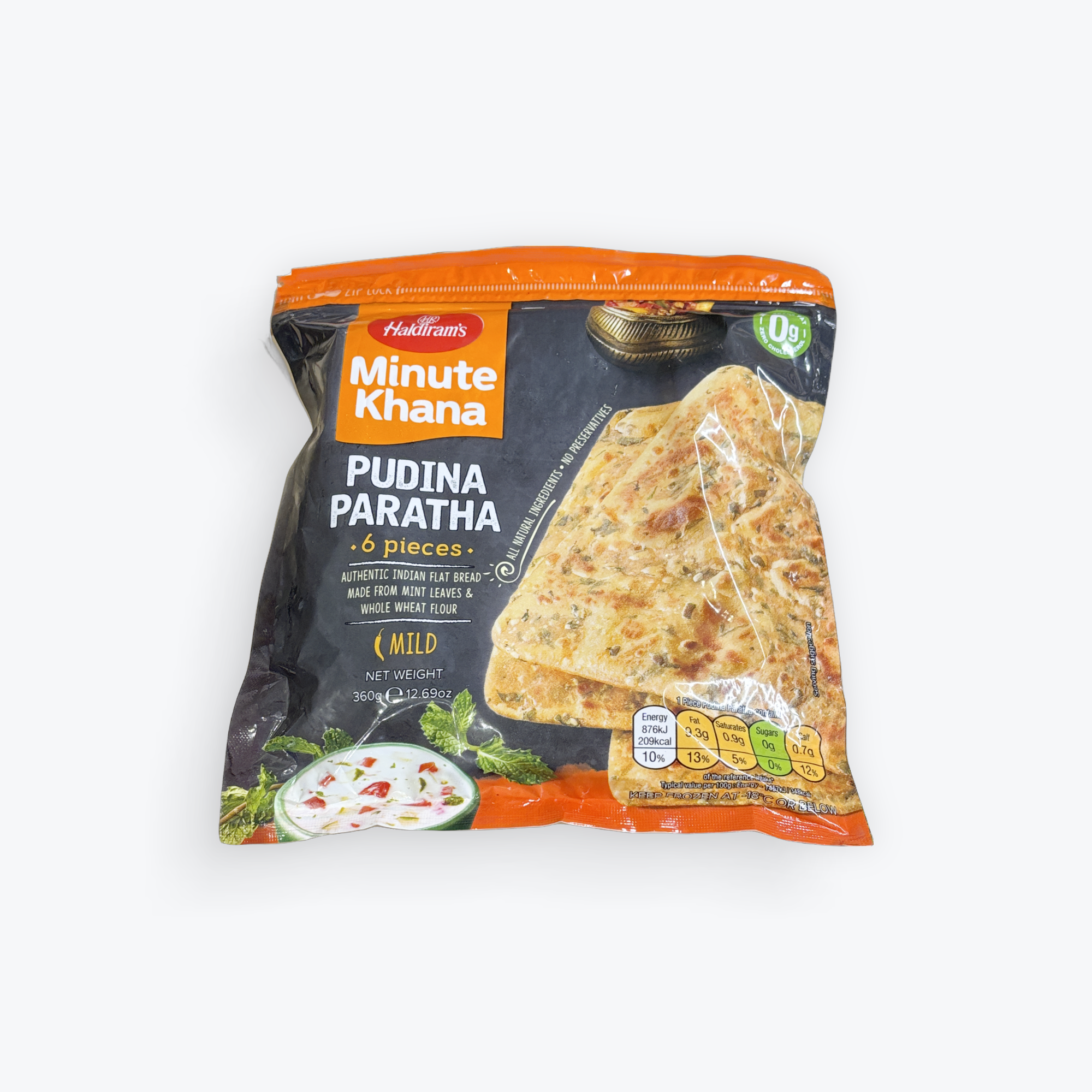 Haldiram’s Pudina (Mint) Paratha 360 g (Frozen)