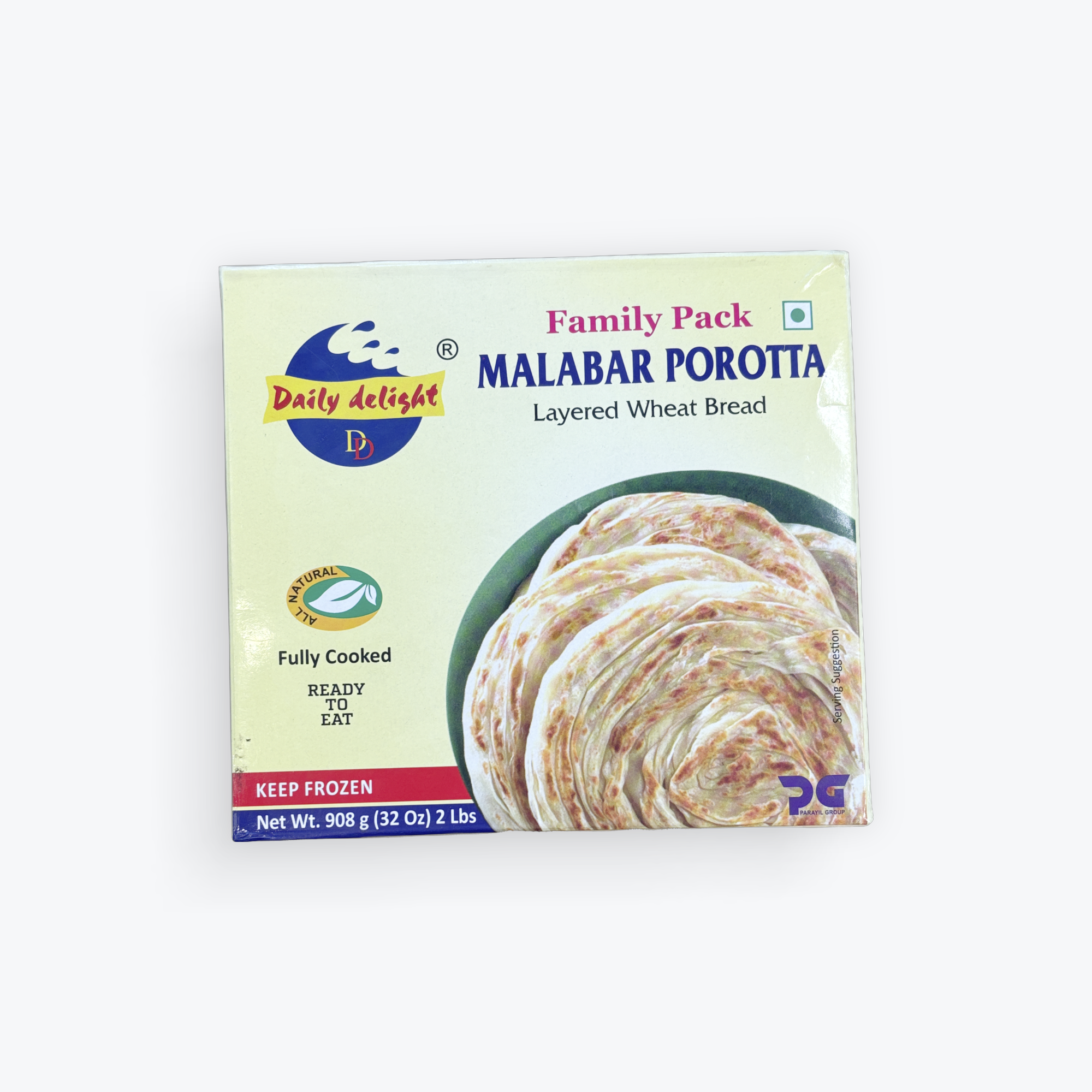Daily Delight Malabar Porotta Family Pack 2 lb