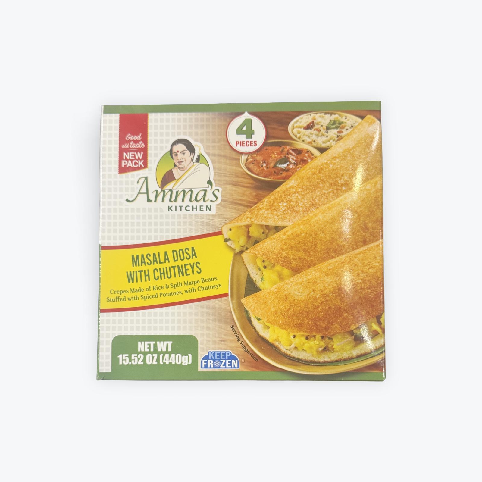 Amma's Kitchen Masala dosa with chutneys 440g